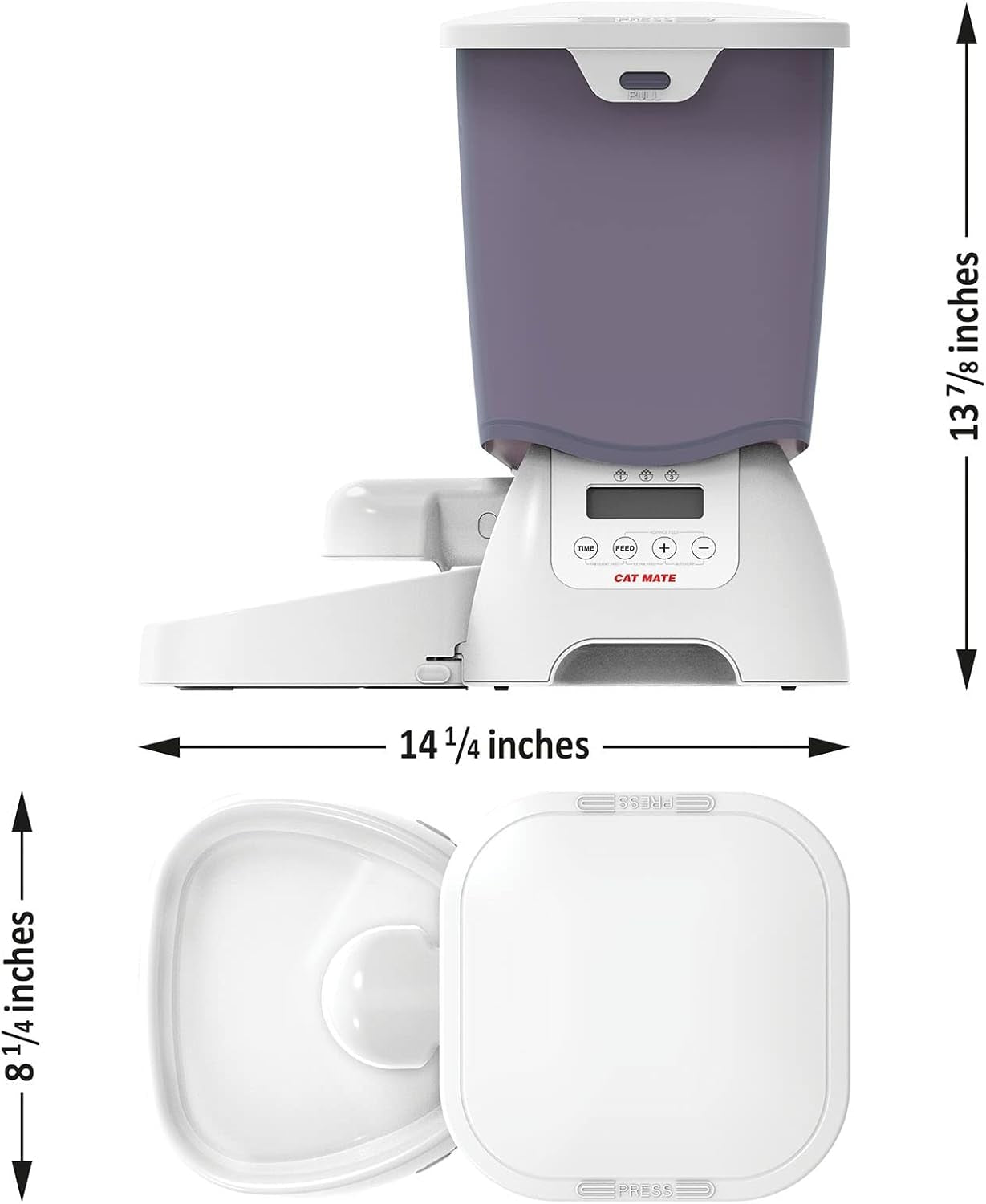Automate pour Trockenfutter L : 21,1 cm l : 21,1 cm H : 36,8 cm 3 kg 905 g
