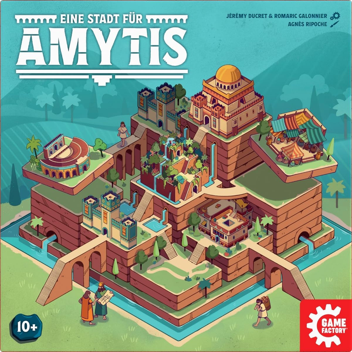 Game Factory 646044 A City for Amytis Jeu de duel addictif Jeu de tactique à 2 joueurs à partir de 10 ans Jeu de société à 2 joueurs Jeu de fête