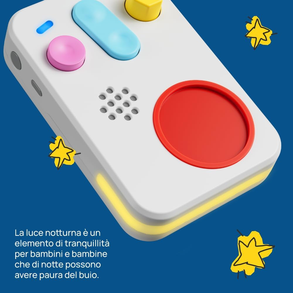+ Conteur interactif pour enfants avec contenu audio de 0 à 10 ans, boîte audio avec figure sonore -Moi, veilleuse, routine du sommeil, jeu d'apprentissage musical, version italienne Jucarii Bebe Naty Shop
