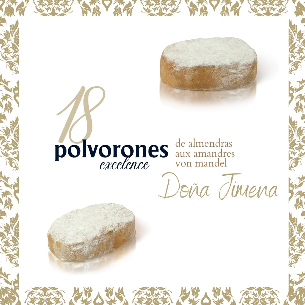 – Polvorones Excellence, Qualité supérieure, Bonbons typiques de Noël, Recette artisanale, 370 g