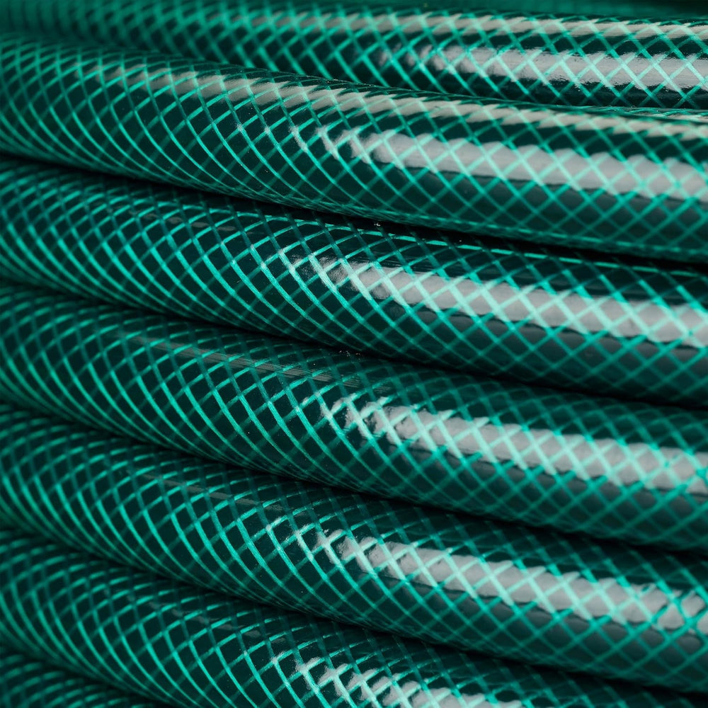 Furtun de grădină Relaxdays 50 m, furtun universal de apă, 1/2 inch, fabricat din PP, pentru udarea straturilor de flori și a peluzelor, verde închis, verde