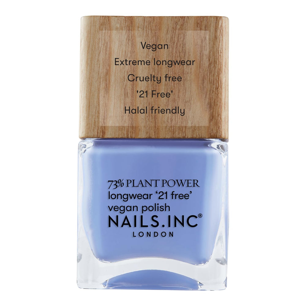Nails Inc - GLOWING SOMEWHERE Plant Power Vernis à ongles végétalien - 73 % à base de plantes, 100 % végétalien et sans cruauté envers les animaux - Manucure parfaite, perle étincelante - Pour un nail art respectueux de l'environnement