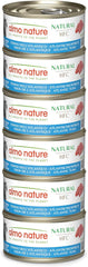 Almo Nature HFC Natural - Nourriture humide pour chat adulte - Thon de l'Atlantique - Qualité humaine, Sans gluten et Monoprotéinée - 6 x 70g