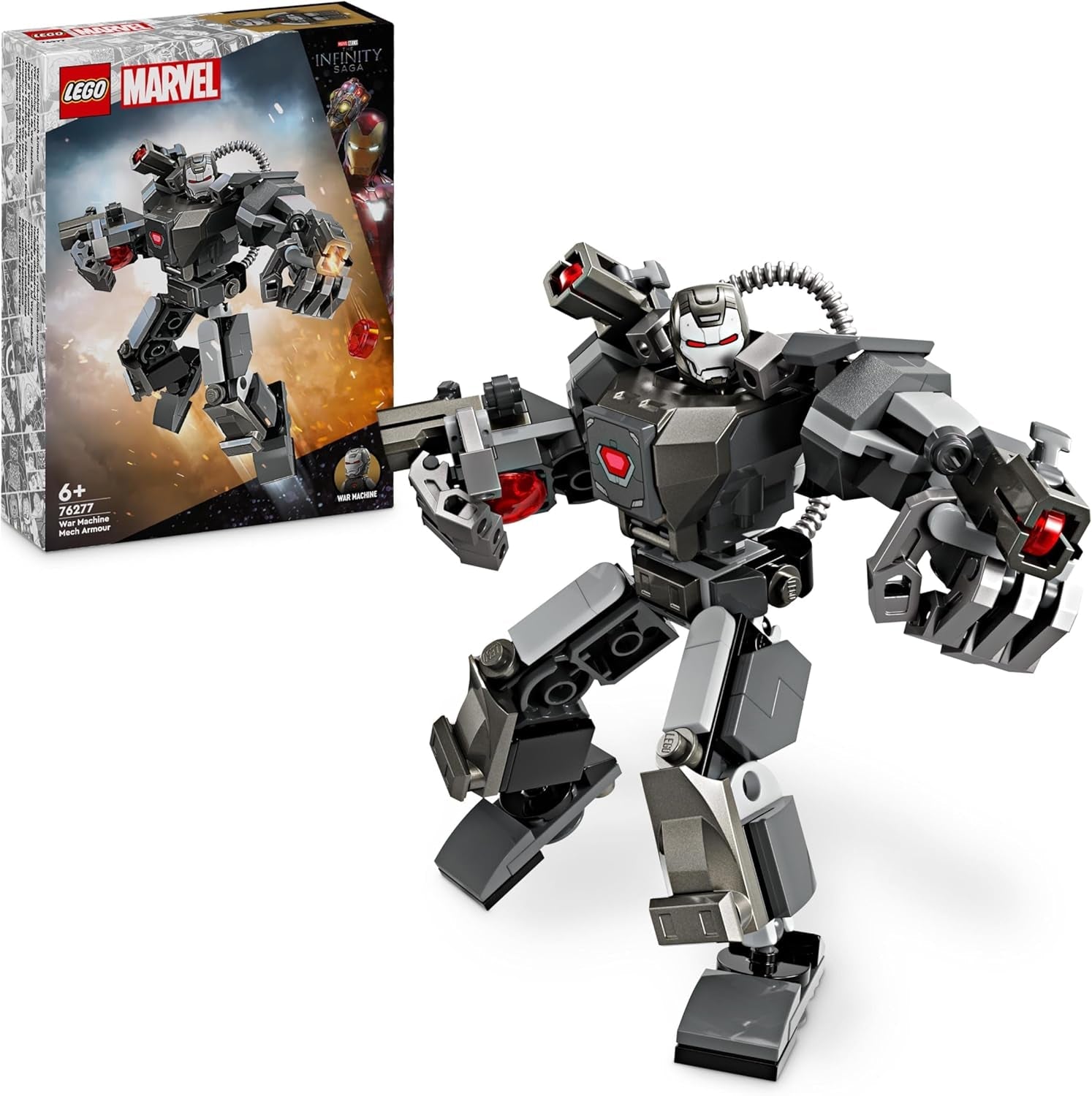LEGO Marvel War Machine Mech 3-Shooter Super-héros à construire pour enfants Figurine d'action légendaire MCU Cadeau pour garçons et filles de 6 ans 76277 Ensembles de construction Beuche den LEGO-Store Single