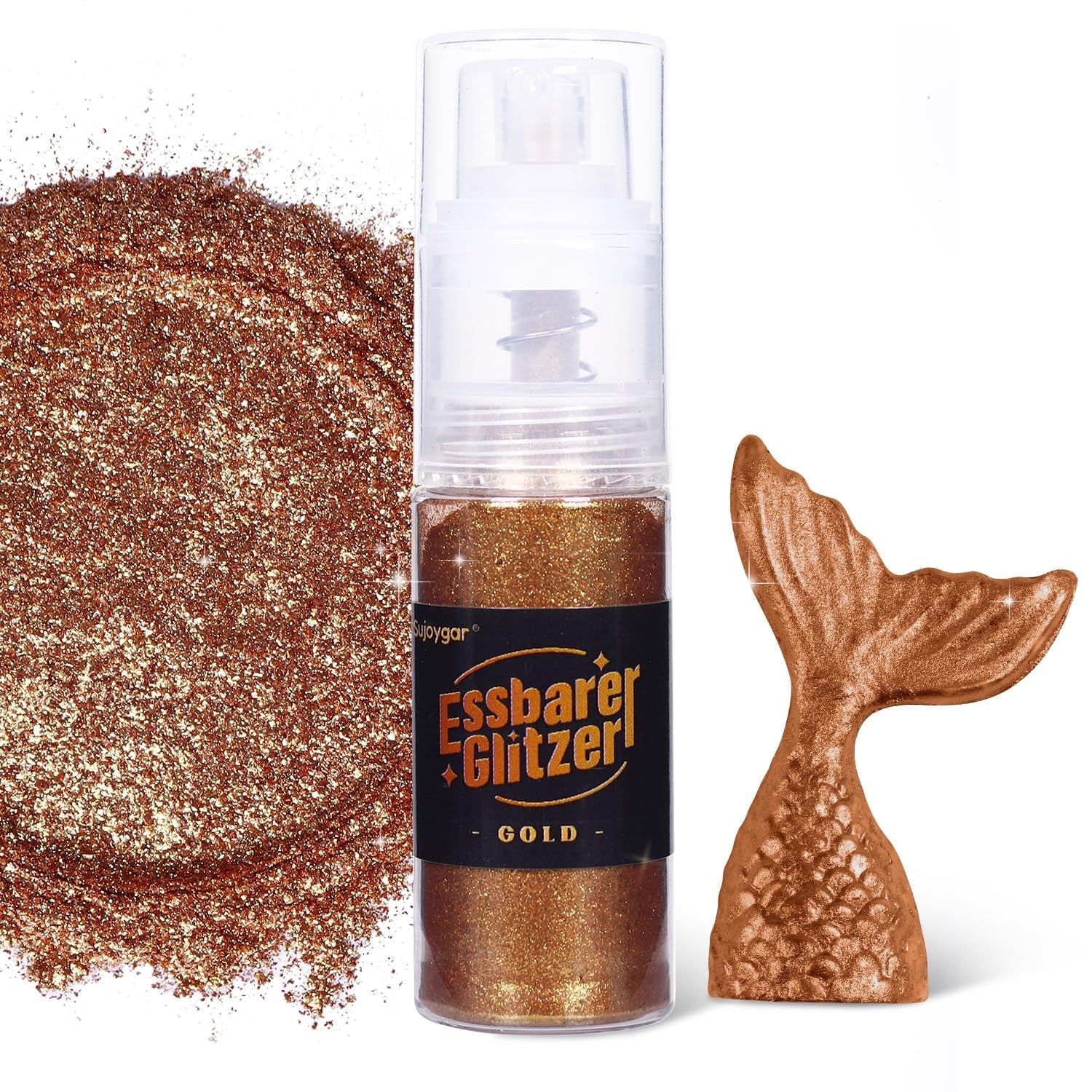 Paillettes comestibles – 10 g, paillettes pour boisson or rose, poudre de paillettes comestibles, poudre de colorant alimentaire, poudre d'or, poudre de paillettes métalliques, spray de paillettes pour cocktails, chocolat, gâteaux, fondant.