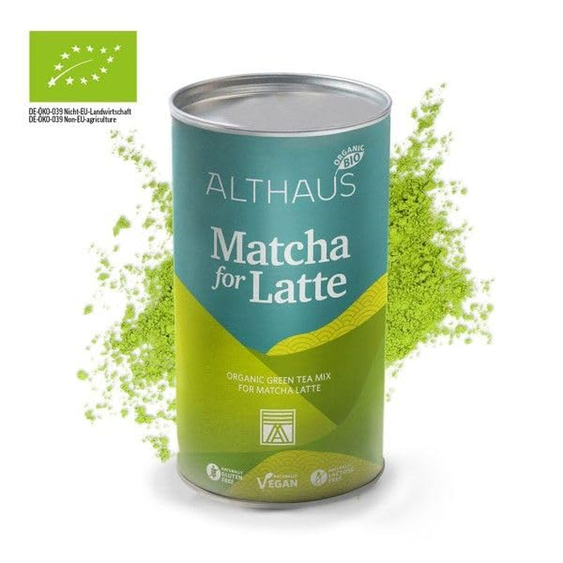 Matcha pour latte Mélange de thé vert au sucre de canne, 400g, végétalien, pour 20 portions