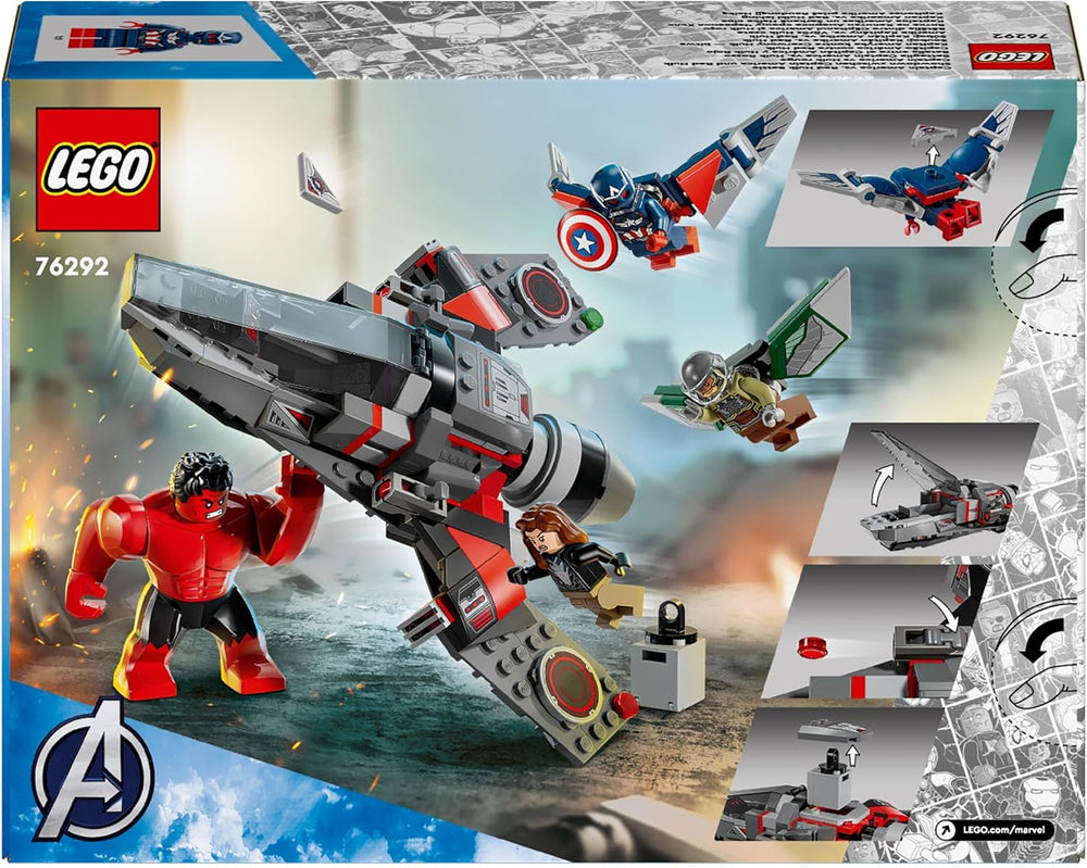 LEGO Marvel Affrontement entre Captain America et Red Hulk Cadeau pour enfants Jet Set à construire Jouet de super-héros pour garçons et filles de 8 ans Jouet de construction d'aventure 76292 Jeux de construction Besuche den LEGO-Store