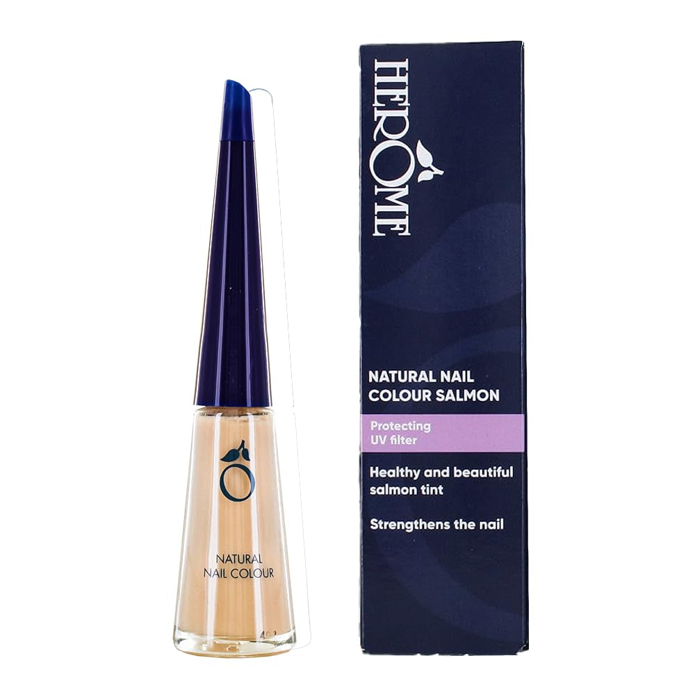 Vernis à ongles rose naturel Herome effet fortifiant - Vernis à ongles adapté à la French manucure - Renforceur d'ongles d'une couleur rose fraîche - 10 ml.