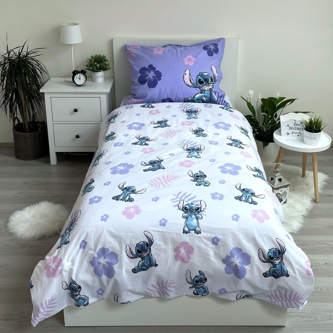 Linge de lit enfant réversible, Lilo & Stitch, 100% coton Linge de lit - enfant Naty Shop