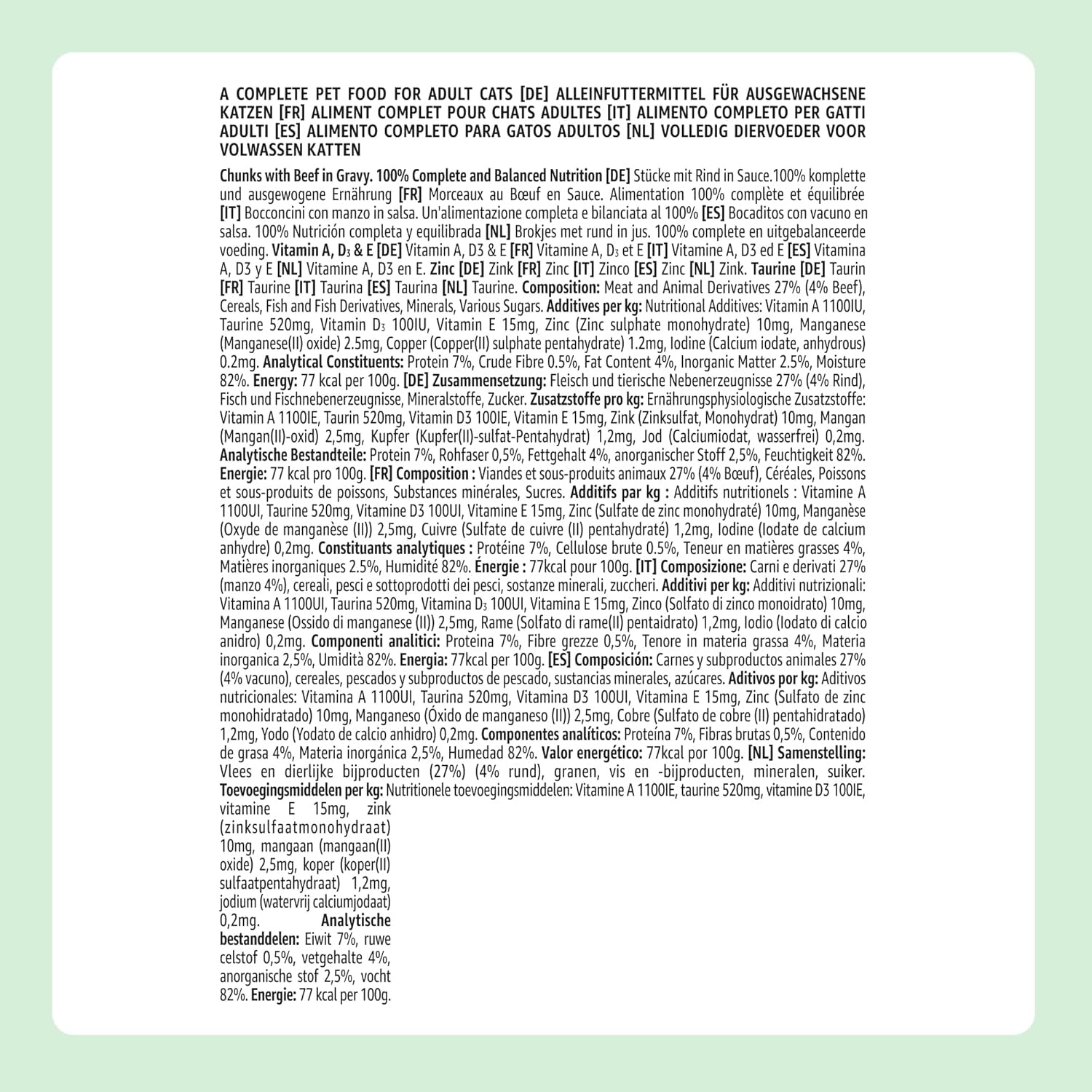 Amazon Nourriture humide pour chat sans céréales, morceaux de poulet en conserve en gelée 12 x 405 g