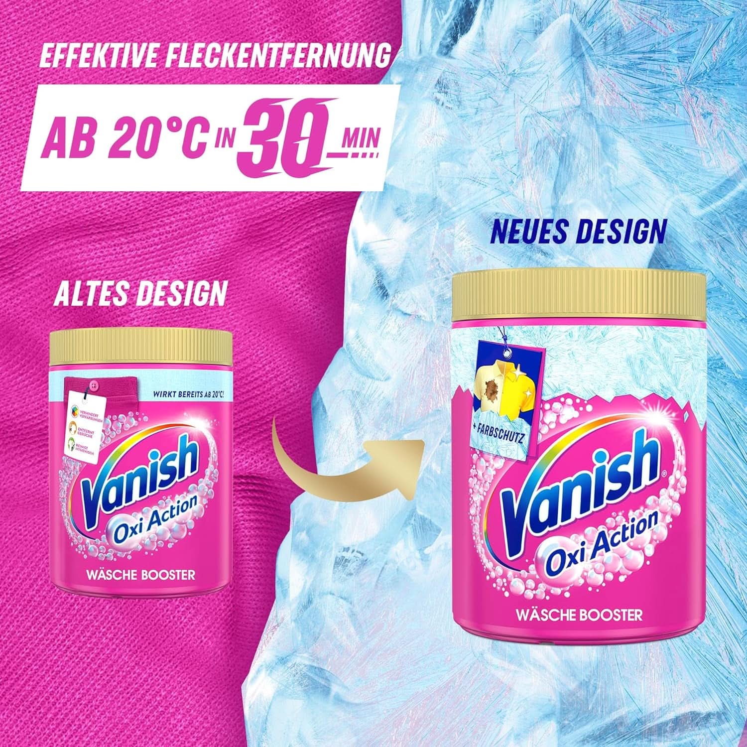 Vanish Oxi Action Powder Pink - 1 X 1,65 Kg - poudre pour enlever les taches et améliorer le linge sans chlore - pour linge coloré Détergents à Lessive Naty Shop