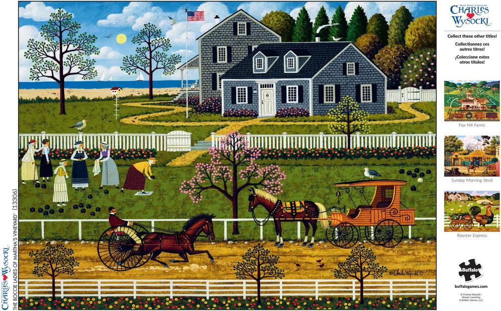 Buffalo Games - Charles Wysocki - Dames de pétanque de Marthas Vineyard - puzzle 1000 pièces Puzzle Naty Shop
