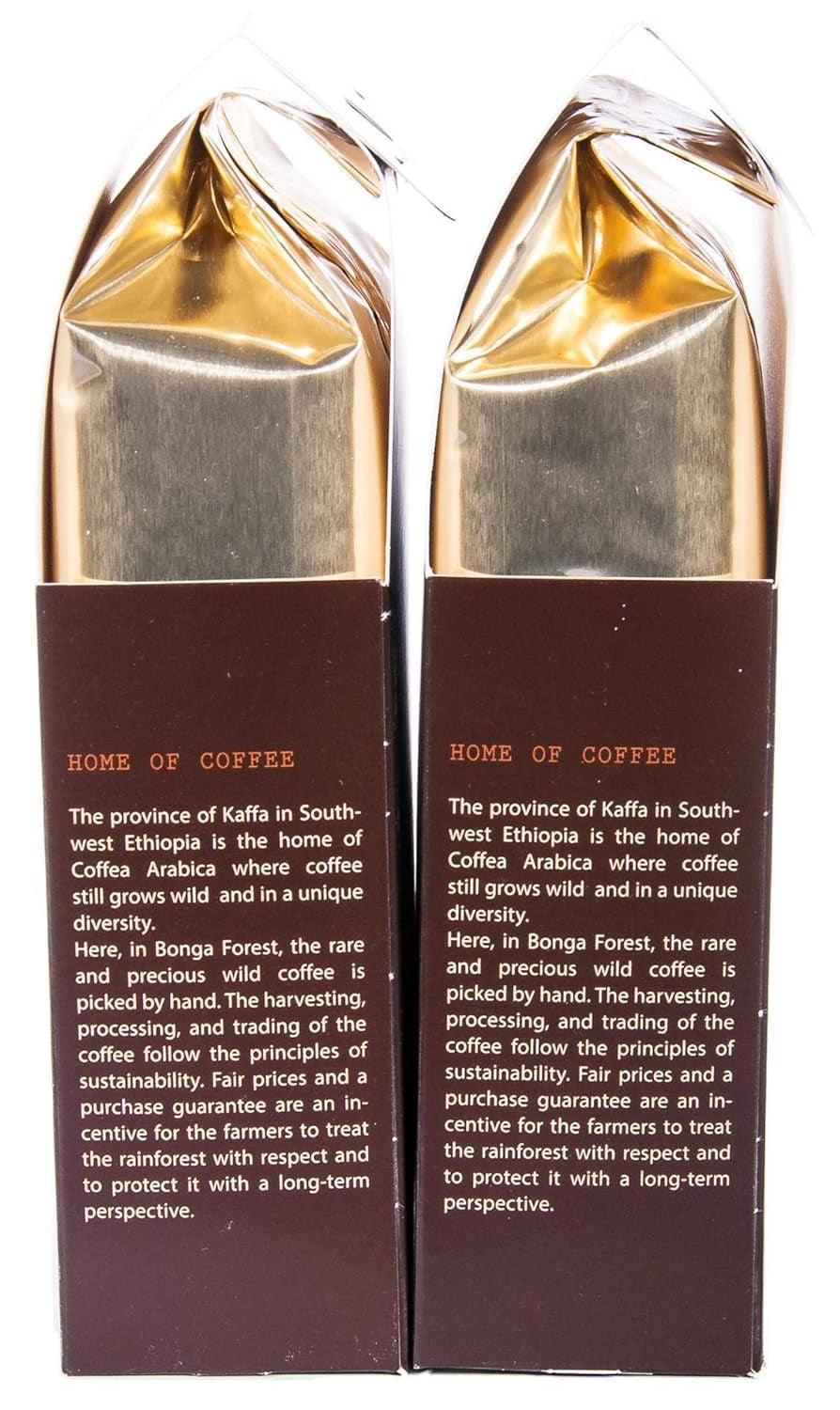 Café sauvage biologique, torréfaction expresso, grains entiers (2 x 250 g)