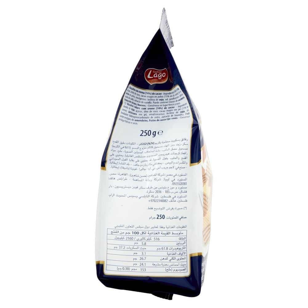 Cacao pour les fêtes 250 g, gaufrette à la crème de cacao, 74% Avec 5 couches de gaufrette et une crème veloutée au chocolat