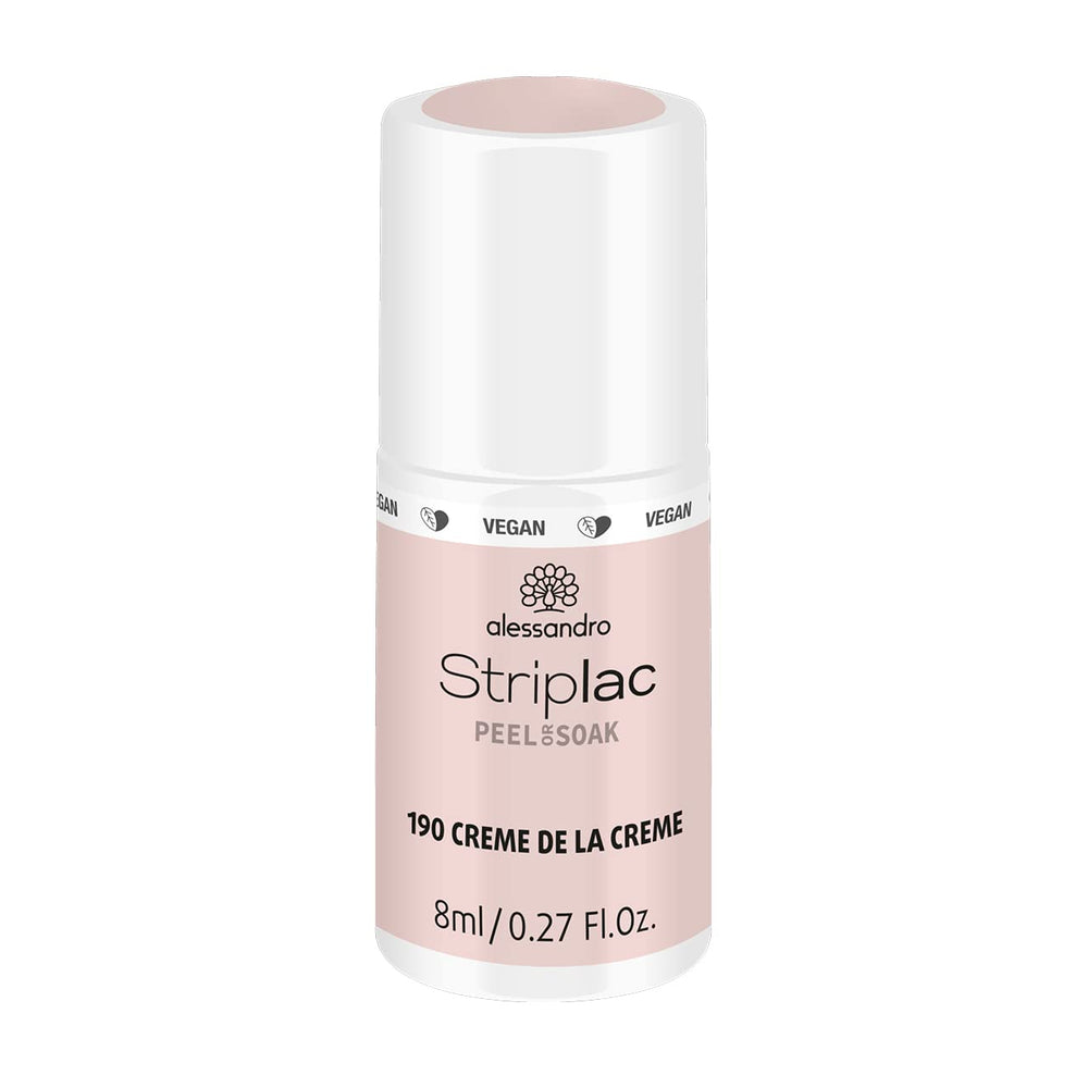 Vernis à ongles UV Alessandro Striplac White Honeymoon - Délicat et longue tenue - S'enlève facilement grâce à la technologie de retrait - Vegan et cruelty-free - 8 ml
