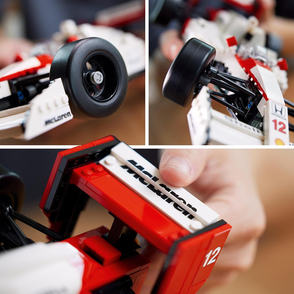 LEGO Icons Mclaren MP4/4 & Ayrton Senna Kit de voiture de course F1 pour adultes avec figurine de course, à collectionner, idée cadeau pour hommes, femmes, lui et elle 10330 Sets de construction Besuche den LEGO-Store
