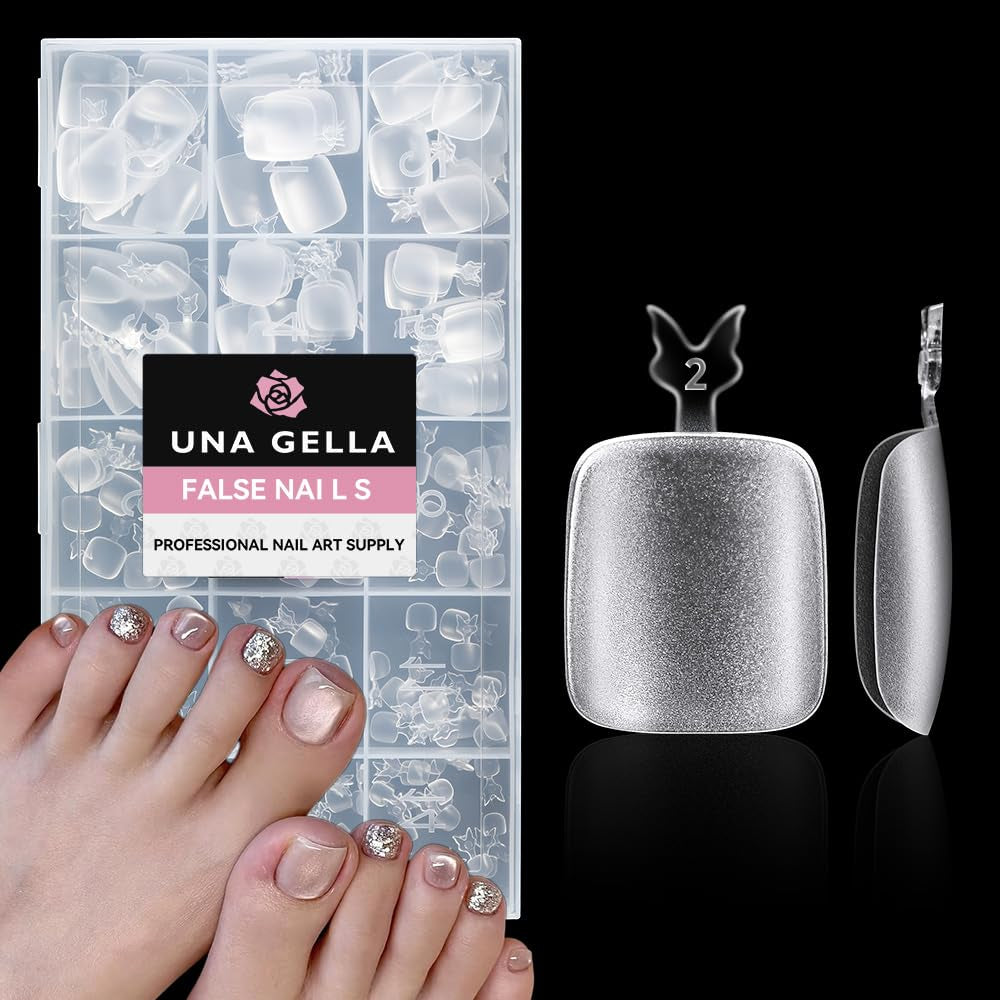 Ballerine Gel Ongles Conseils 216 pièces 12 Tailles Doux Gel Ongles Couverture Complète Ongles Extension Ensemble Semi Mat BRICOLAGE Home Art