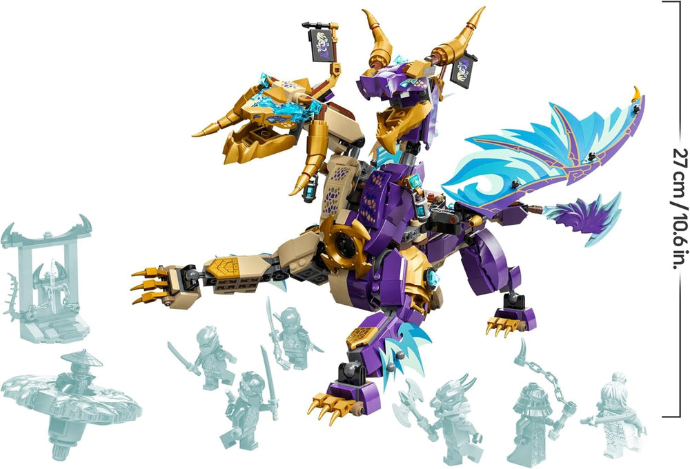 LEGO NINJAGO Lichtbogendrache - Spielzeug mit 8 Minifiguren und einem Spinjitzu-Spinner - Interaktives Ninja Bauspielzeug für Jungen & Mädchen ab 9 Jahren - Geschenkidee für Fans 71836
