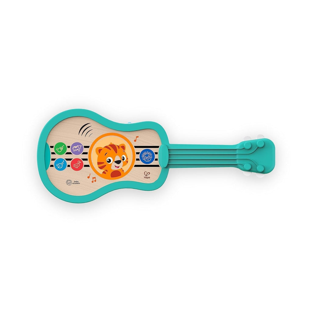 Baby Einstein, Hape, Strum Along Songs Magic Touch jucărie din lemn, jucărie muzicală din lemn chitară, instrumente muzicale electronice, jucărie senzorială și de activitate pentru copii, de la 6 luni Jucarii Bebe Naty Shop Ukulele Magic Touch