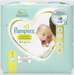 Couches Pampers pour bébés taille 0 (1,5-2,5 kg) protection premium, 24 pièces, confort et protection Pampers Softest