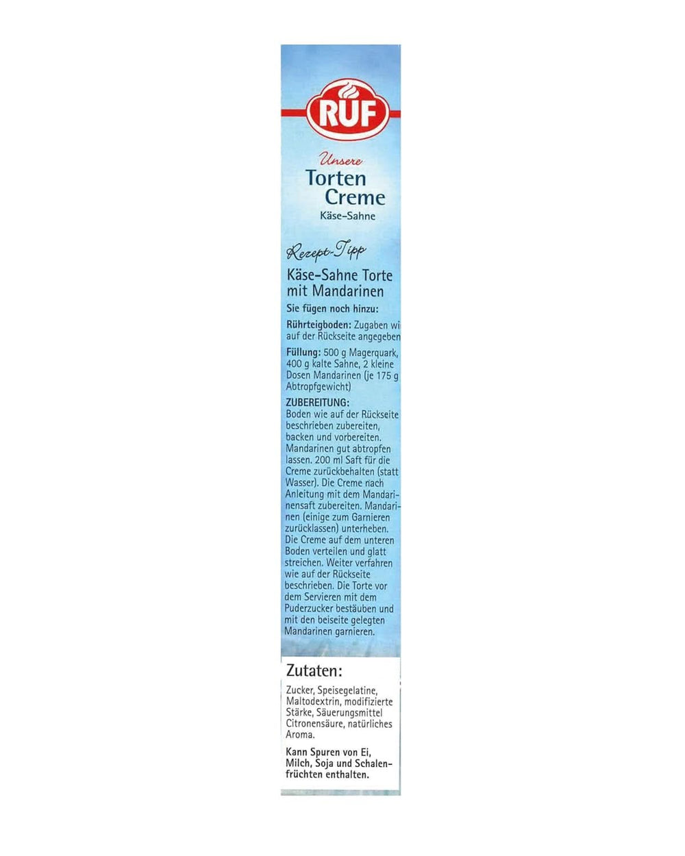 RUF Cake Cream Cheese Cream, crème au fromage pour garnir gâteaux, petits pains et cupcakes Glaçages et Décoration Naty Shop