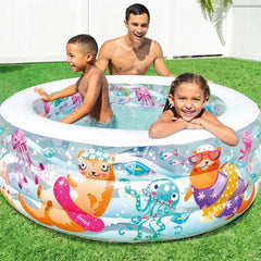Piscină acvariu Intex, multicoloră, 152x152x56 cm, 58480NP