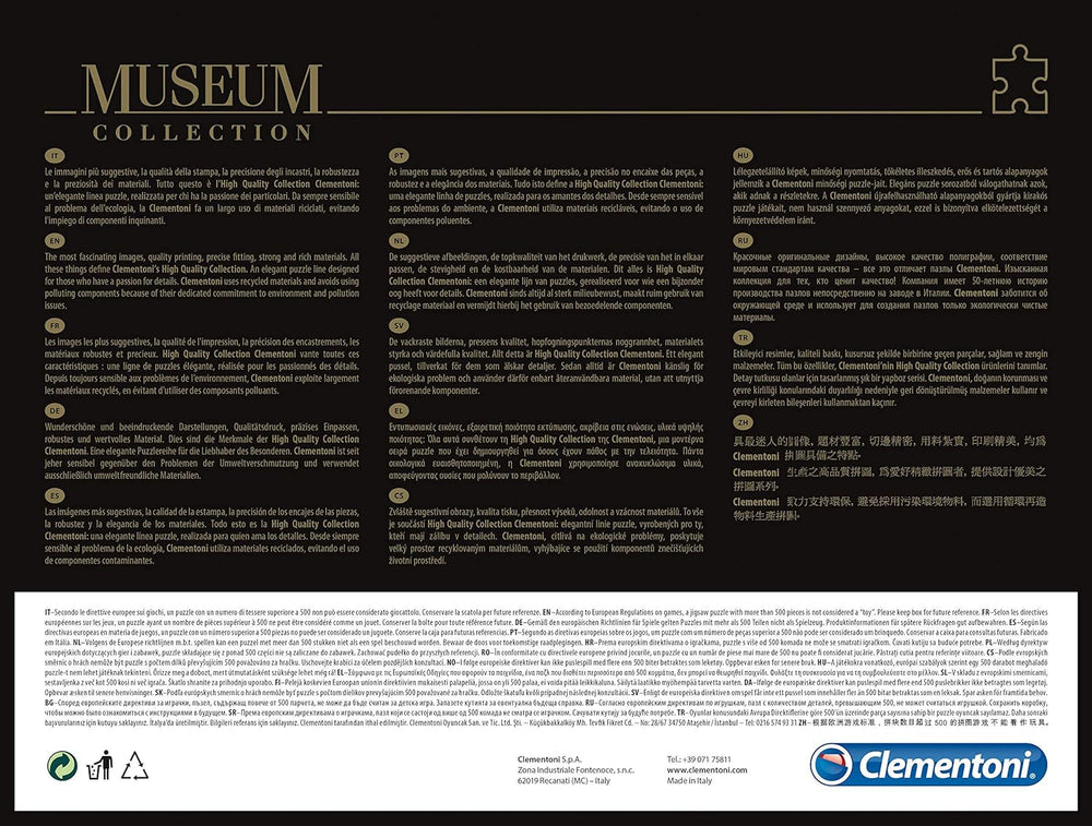 Clementoni 39378 Hokusai - La Grande Vague - Puzzle 1000 pièces, Collection Musée, Jeu d'adresse pour toute la famille, Jeu d'étirements coloré, Puzzle pour adultes à partir de 14 ans Puzzle Naty Shop