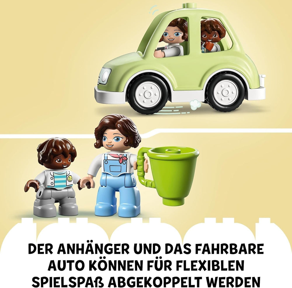 LEGO 10986 DUPLO At Home On Wheels, voiture jouet avec grandes briques, figurines et voiture jouet pour garçons et filles à partir de 2 ans, développe la motricité fine Jeux de construction Besuche den LEGO-Store