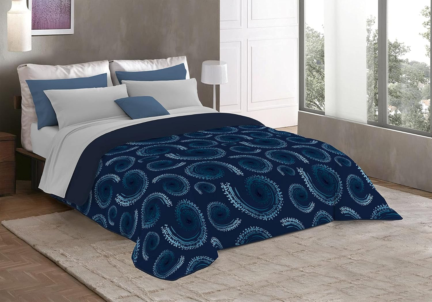 Fantasy T-Fa-Hypnotic-1P Couette d'hiver, Microfibre, Hypnotique, 170X260Cm Couettes et couettes Naty Shop Vortex 220X260 Cm