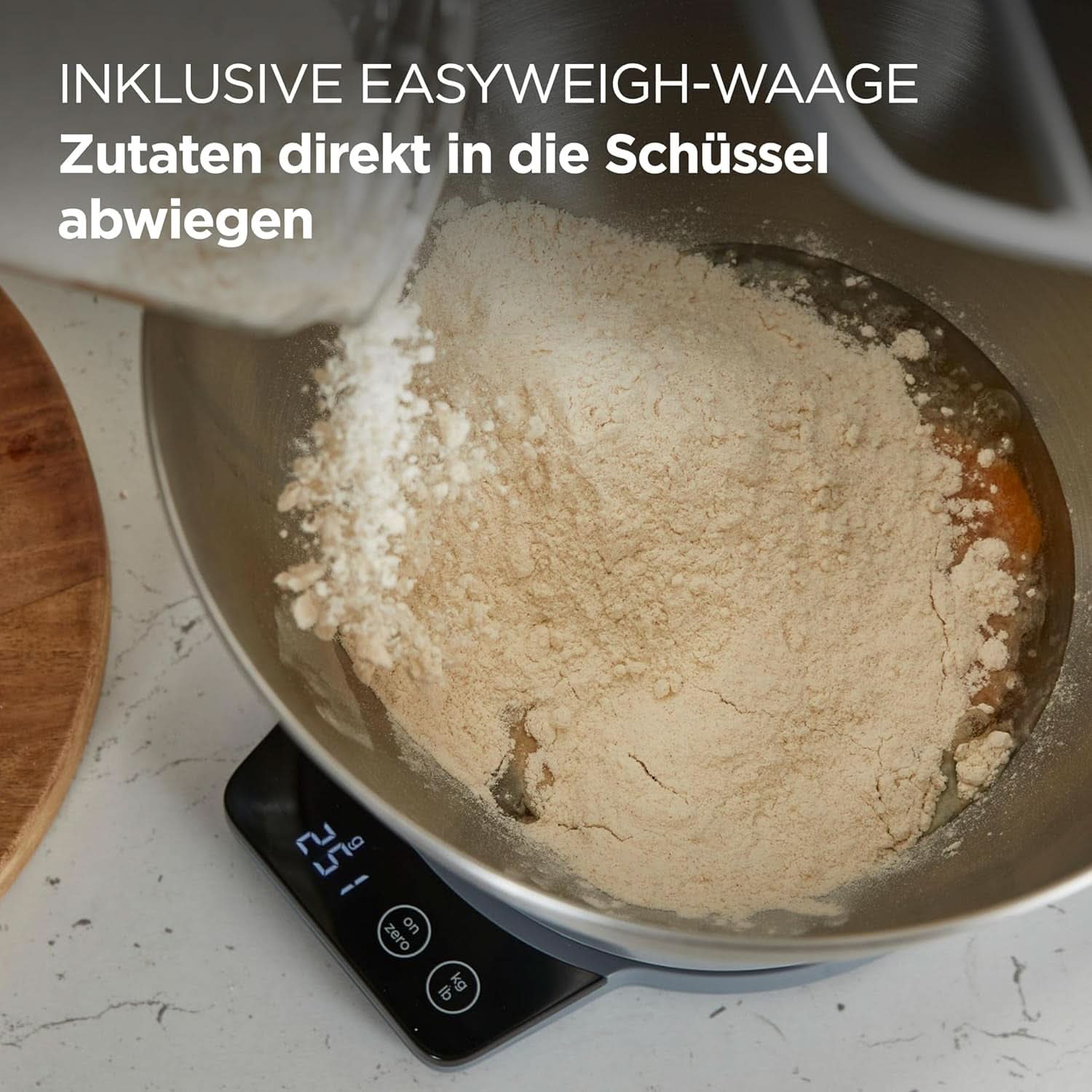 Kenwood Prospero+ KHC29A.R0SI Machine de cuisine, 4,3 L Edelstahlschüssel, Inkl. 10-Teiligem Zubehör-Set Mit Fleischwolf, Glas-Mixer, Zitruspresse, Entsafter Und Mehr, Inkl. Easyweigh Waage, 1000W, Argent Mère et Enfant Naty Shop