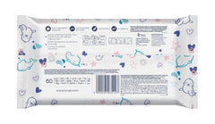 Kindii Lingettes humides pour bébés et enfants - Allantoïne - Sans parfum - Testé dermatologiquement - Pour peaux sensibles Lingettes humides pour bébé Naty Shop