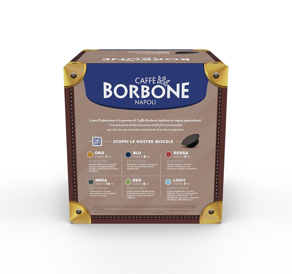 Caffè Borbone Don Carlo, Schwarze Kaffeemischung - 50 Kapseln - Compatible avec Lavazza®* A Modo Mio®* Haushalts-Espressomaschinen