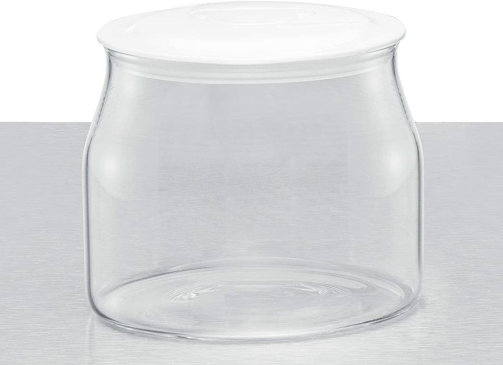 Borcan de schimb Rommelsbacher JG 1 pentru preparatorul de iaurt și cremă de brânză JG 80-1,2 litri, cu capac (pachet de 2) Cutii depozitare alimente Naty Shop