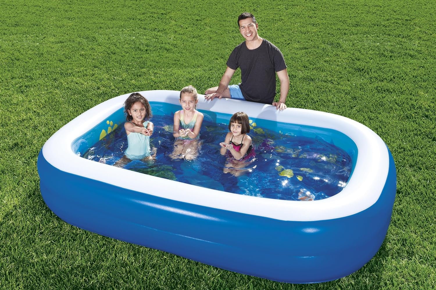 Bestway Piscine Familiale, Aventure 3D, 262 x 175 x 51 cm, 54177, Multicolore