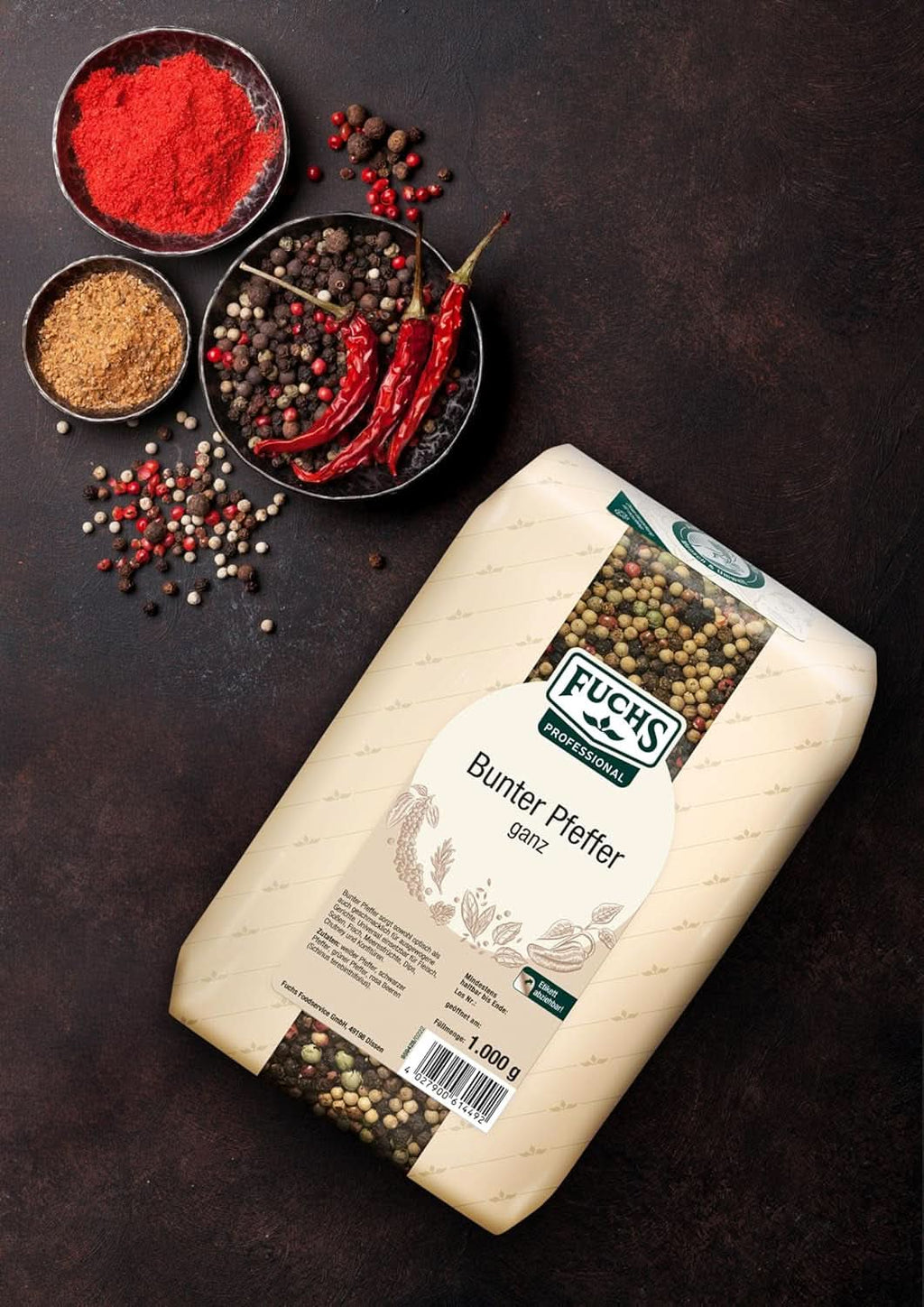 Fuchs piper întreg colorat, 1 Kg Condimente Naty Shop