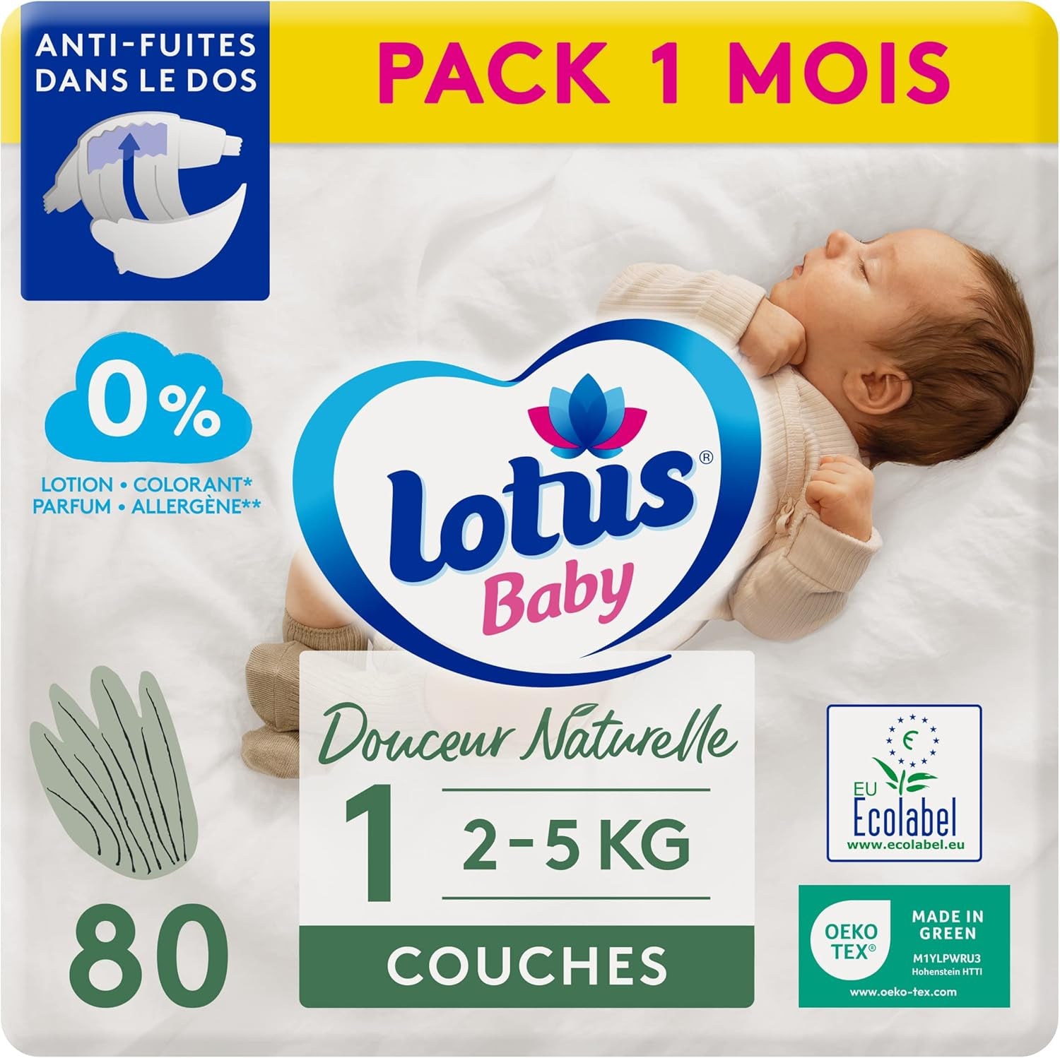 Douceur Naturelle – Couches taille 3 (5-9 kg) Pack 1 mois – 172 couches