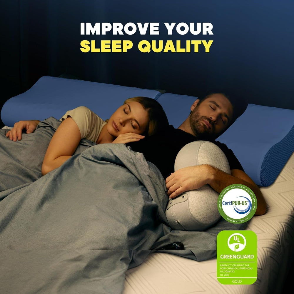 Soulagement des douleurs cervicales Oreiller rafraîchissant pour le cou Oreillers de couchage en mousse à mémoire de forme Oreiller cervical pour les douleurs au cou et aux épaules Oreiller de lit ergonomique Oreiller de soutien du cou pour les dormeurs sur le ventre et le dos Oreillers orthopédiques cervicaux Naty Shop