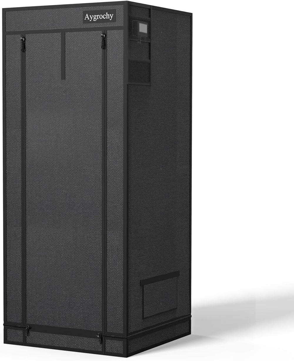 Aygrochy Tente de culture 60 x 60 x 160 cm Tente de culture intérieure avec plateau inférieur amovible réfléchissant en PEVA blanc pour espace de culture des plantes