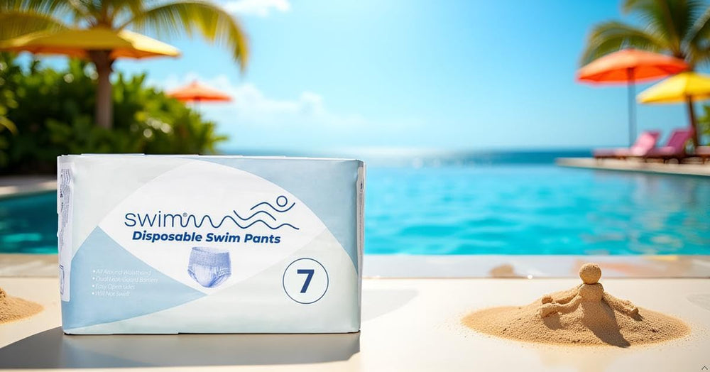 Couches de bain jetables taille 7 - 36 pièces - Discrètes, respirantes et respectueuses de la peau - Couches de bain pour bébé - Assure la sécurité pendant la natation - 18-30 kg