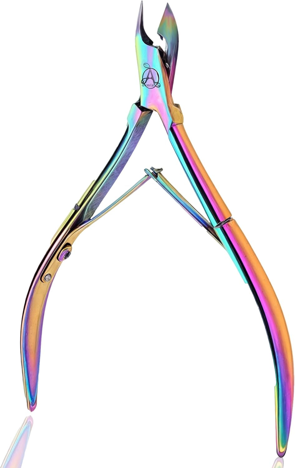 ARMIZ Ensemble 4 pièces repousse-cuticules et pinces, ensemble d'outils professionnels pour enlever les cuticules, pince multi-usages en acier inoxydable pour manucure et pédicure