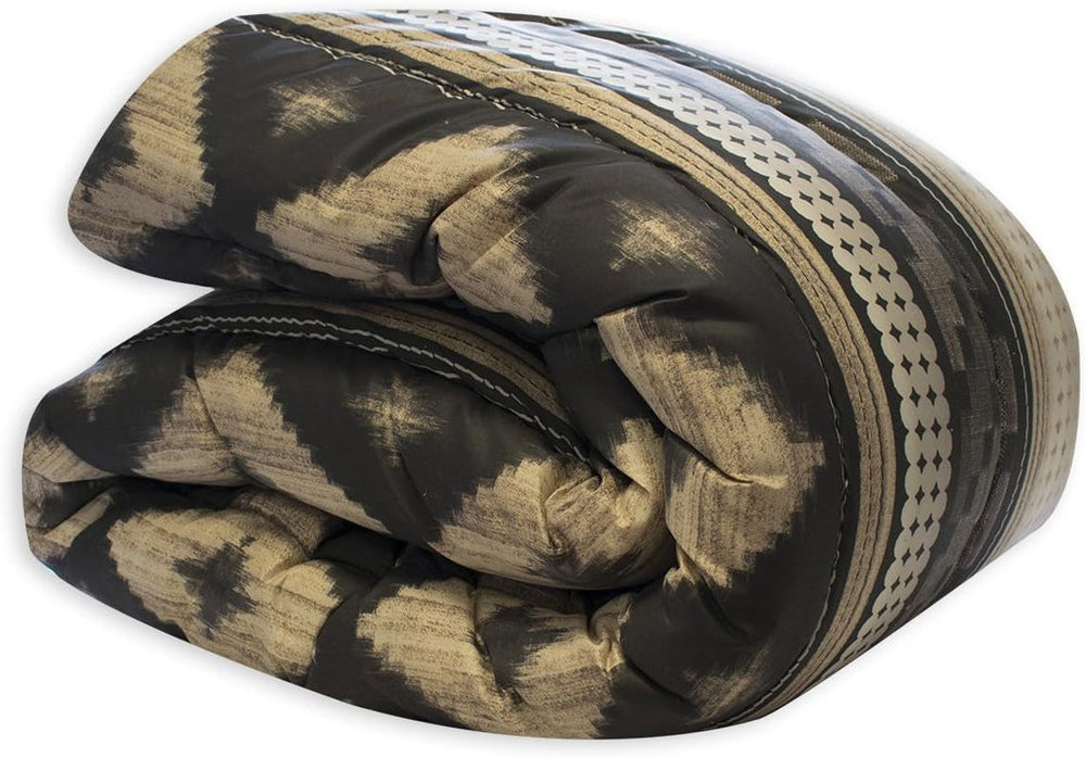 Bleu Câlin couette réversible bicolore pour 2 personnes, microfibre, bordeaux/poivre, 220X240 cm Couettes et couettes Naty Shop Ocre/Gris 220 X 240 Cm