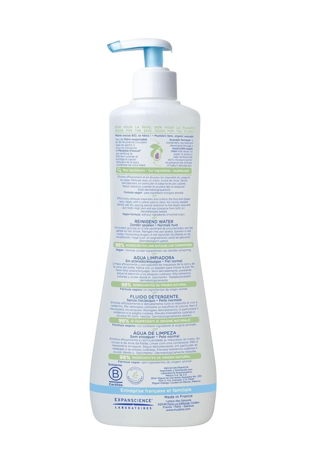 Eau nettoyante sans rinçage 300 ml Mère et Enfant Naty Shop
