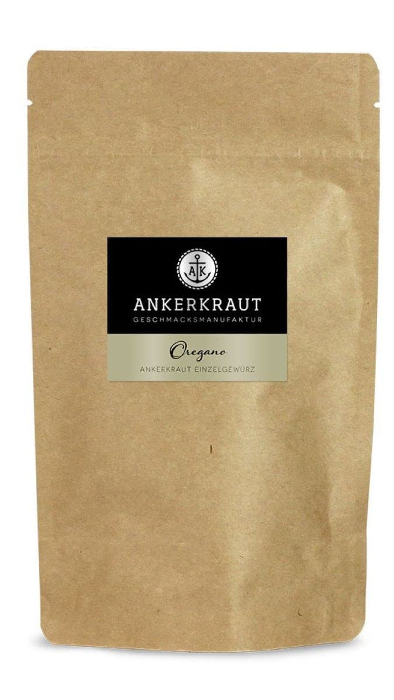 Ankerkraut Origan Gewürz, gerebelt séché, parfait pour la pizza, la soupe aux tomates et au poisson, Kräuter zum Würzen, cuisine méditerranéenne pour la maison, Lecker Kochen, 20g im Korkenglas