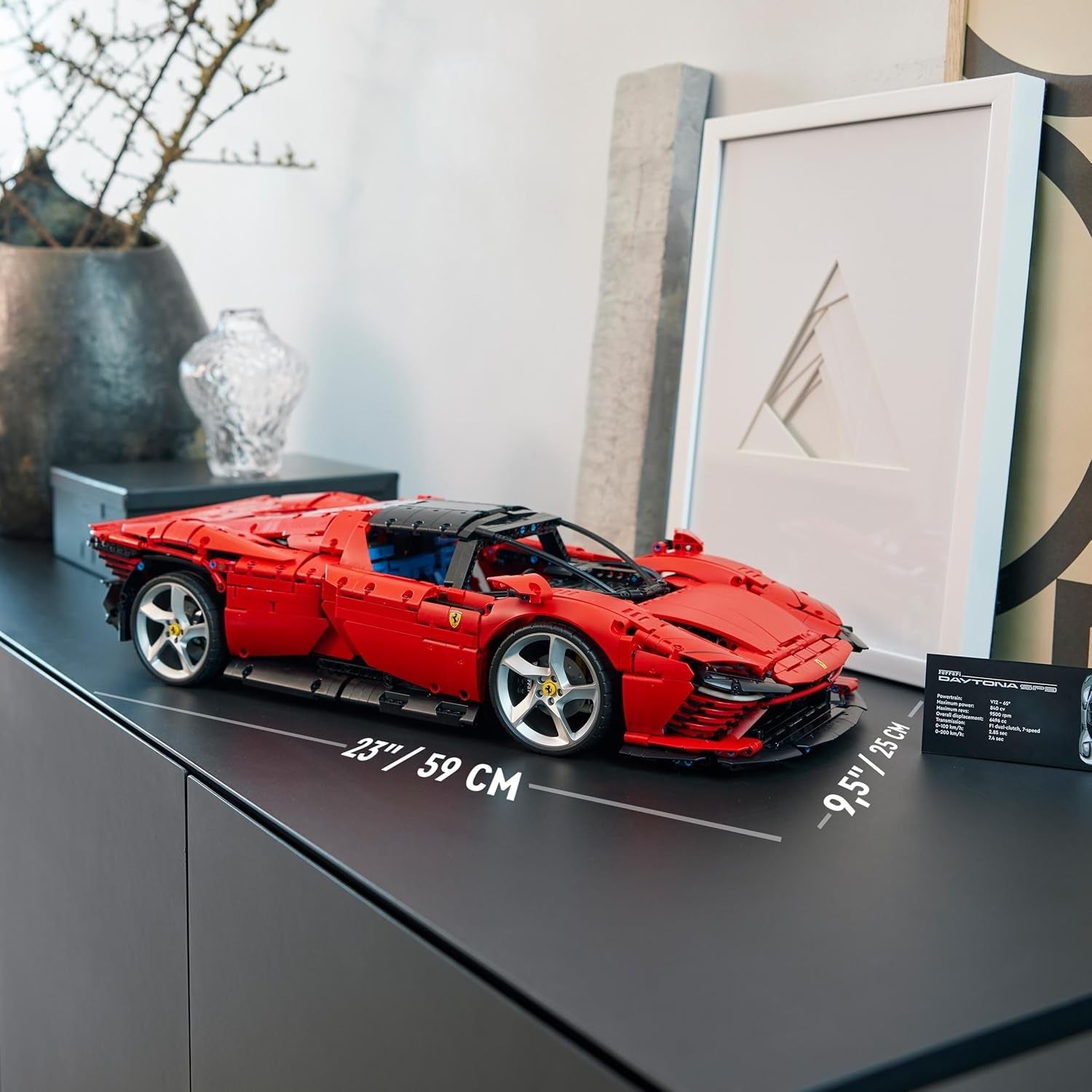 LEGO 42143 Technic Ferrari Daytona SP3 Modellauto-Bausatz im Maßstab 1:8, roter Super-Sportwagen, erweitertes Auto-Modell Sammlerstück, Ultimate Car Concept