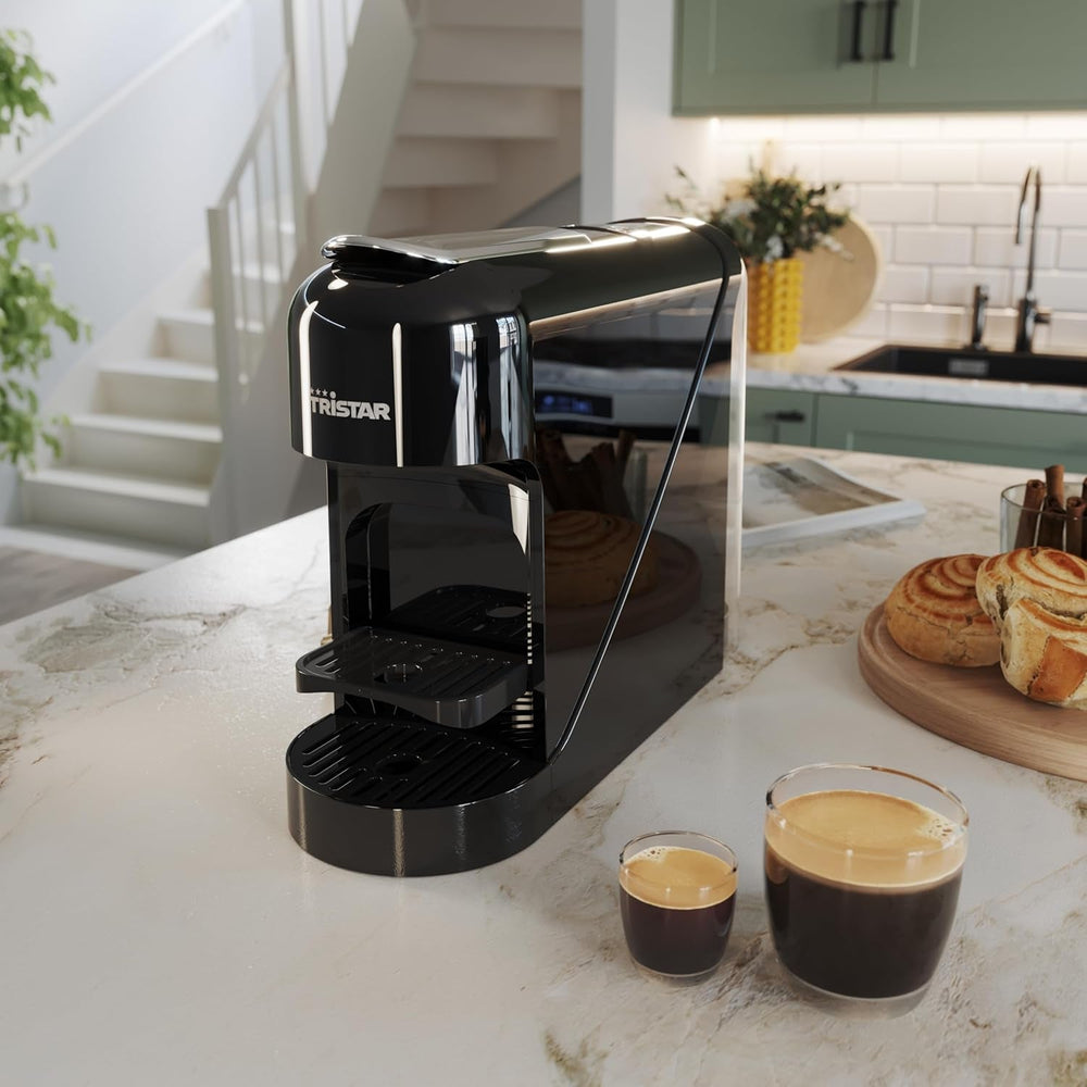 Machine à expresso à capsules Tristar - Compatible avec les capsules Nespresso - Bac de vidange amovible - Réservoir d'eau amovible spacieux de 900 ml - Pression 20 bars - 1400 W - CM-2300