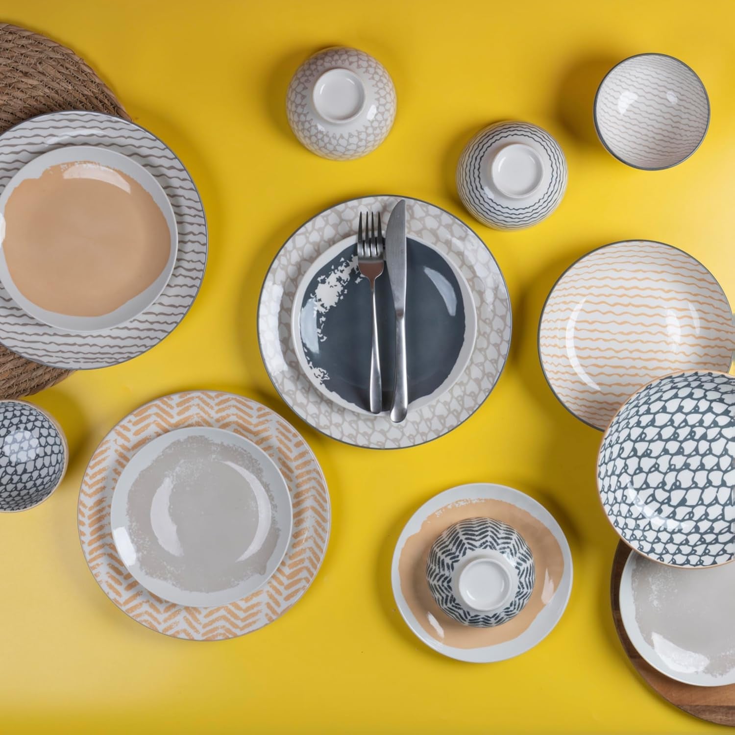 Soho Ensemble de 18 pièces en porcelaine, 6 places assises