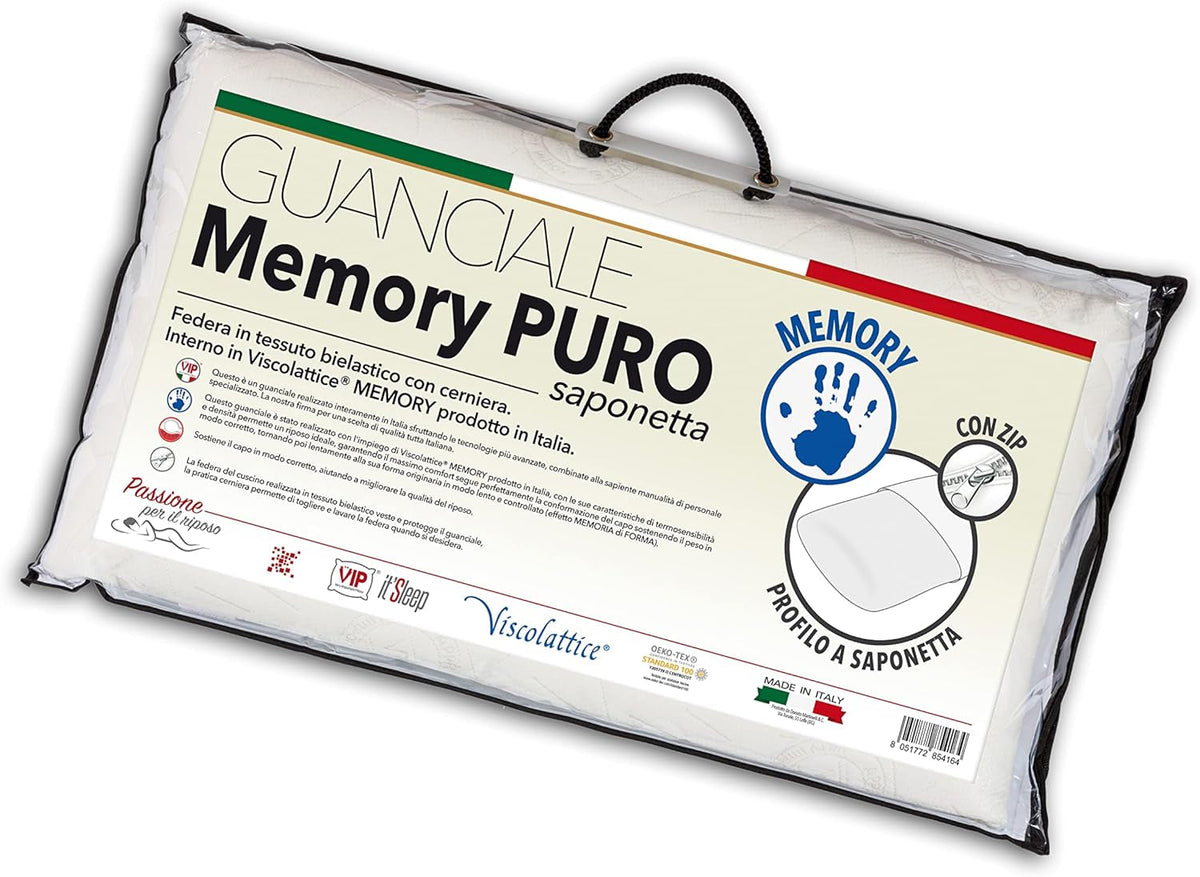 VIP. Oreiller à mémoire de forme très important, blanc, 50 x 80 Naty Shop Oreillers standard Titre par défaut