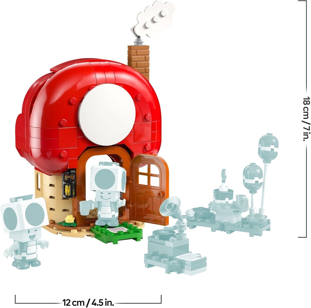 LEGO Super Mario Party bei Toads Haus - Interaktives Set mit 2 Figuren, Küche, Schlafzimmer & Picknicktisch - Kinder Spielset zum Bauen - Gamer Geschenk für Jungen & Mädchen ab 7 Jahren - 72041