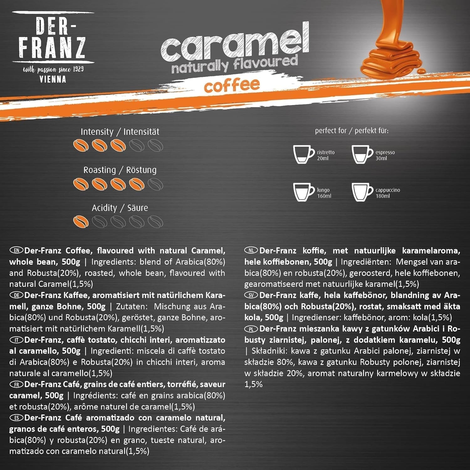 Café Der-Franz, Arabica et Robusta en grains Café Naty Shop