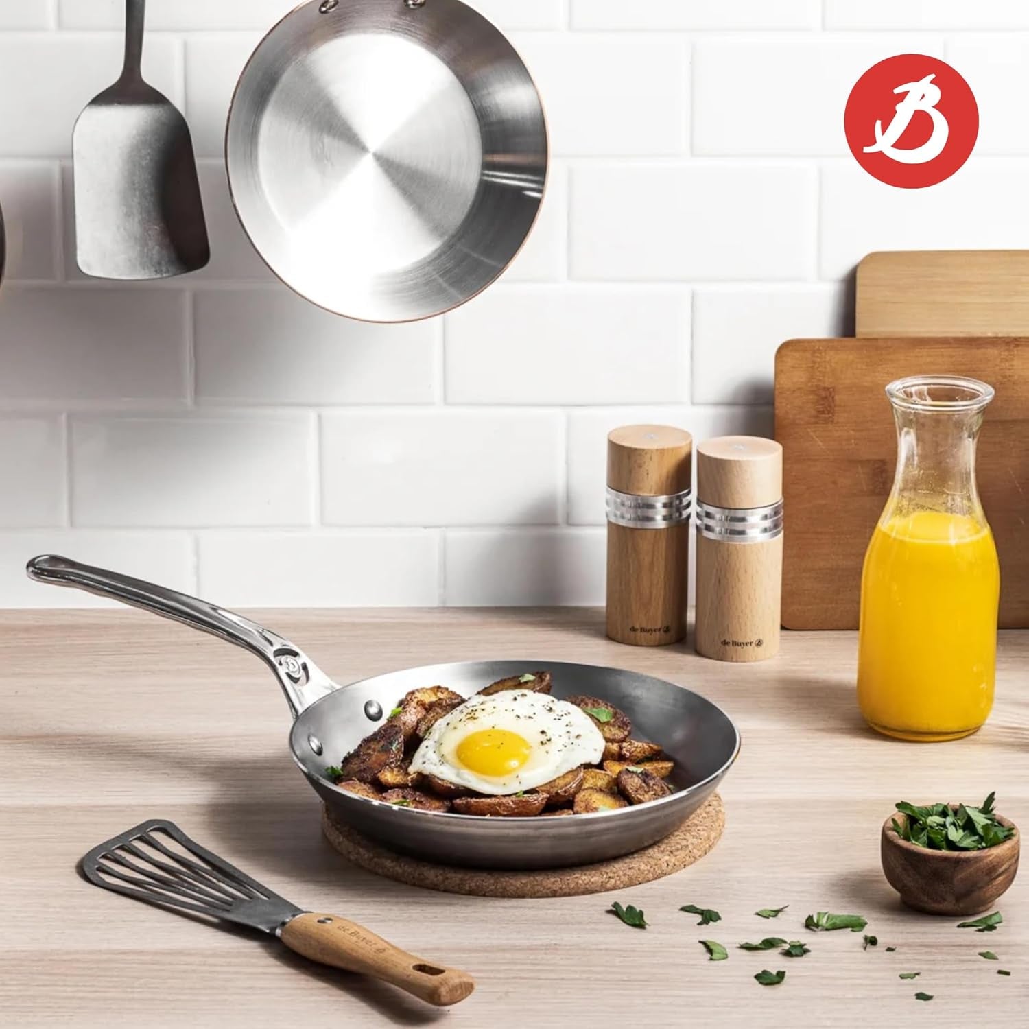 Poêle MINERAL B PRO En acier Casseroles et poêles Naty Shop